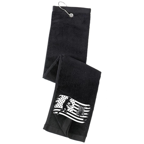 Disc Golf Towel Tri Fold Custom Vinyl Logo Grommet Clip On - Picture 6 of 15
